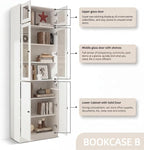 TUSY 85.5" Modern Tall Bookcase - Image 5