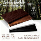 Solid Wood Floating Shelves, 31.5in Finished Real Wood Wall Shelves - Image 2
