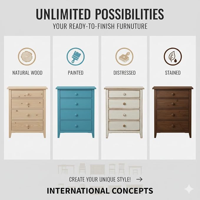 International Concepts, 25.6"H Rectangular Lamp/ End/ Side Table, 2 Drawers - Image 5