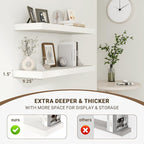 Acovy 24 Inch Floating Shelves, Wooden Shelves - Image 4