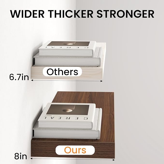 Fun Memories 67Inch Long Floating Shelves, 8 Inch Deep Shelves - Image 4