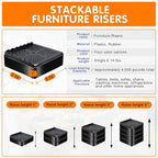 shouwuhho Furniture Risers, 12 Pack Bed Risers - Image 2