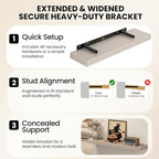 Fun Memories 60 Inch Fireplace Mantel Shelf, Deep Floating Shelves - Image 6