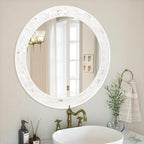 Tanmicoshomy Round Wall Mirror 24 Inch, Circle Mosaic Mirror - Image 2