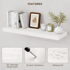 Acovy 24 Inch Floating Shelves, Wooden Shelves - Image 5