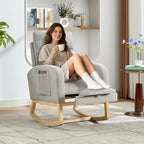 Modern Nursery Rocking Chair, Teddy Upholstered Rocking Chair by Unknown