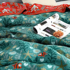 LUTBM Boho Throw Blanket for Bed 100% Cotton Ultra Soft Rustic Quilt Summer - Image 5