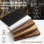 Fun Memories 72 Inch Floating Shelves, 12 Inch Deep Wall Shelf - Image 4